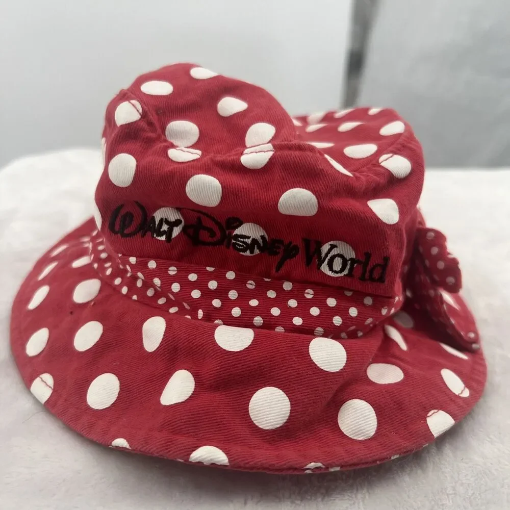 Disney Parks Minnie Mouse Child Polka Dot Bucket Hat